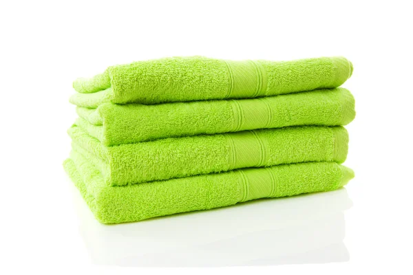 Pile de serviettes vertes — Photo