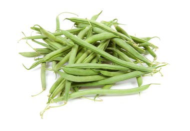 Raw long green beans clipart