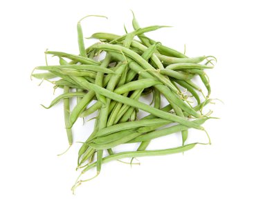 Raw long green beans clipart