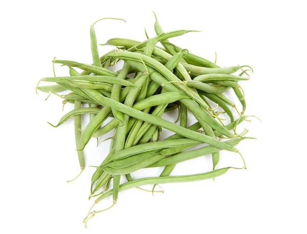 Syrové dlouhé zelené fazolky — Stock fotografie