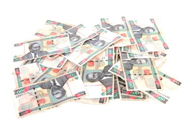 Pile of Kenyan currency clipart