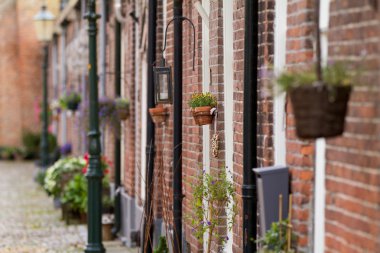 Typical Dutch houses in Elburg clipart