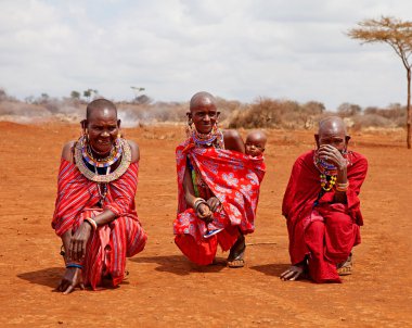 MASAI MARA, KENYA - JULY-2-2011: unidentified African women from clipart