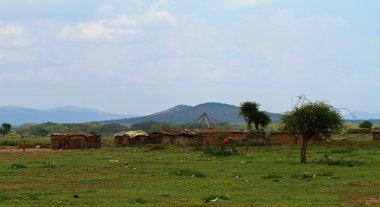 Kenya'daki masai geleneksel köy