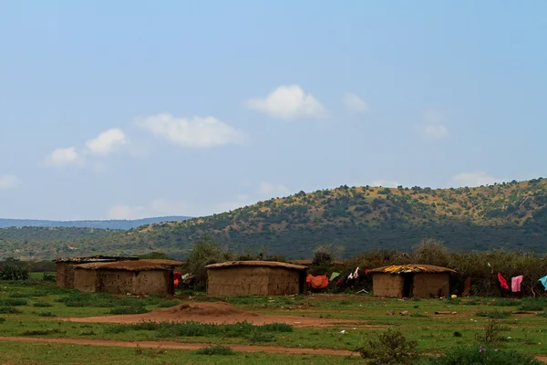 Village Masai traditionnel au Kenya — Photo