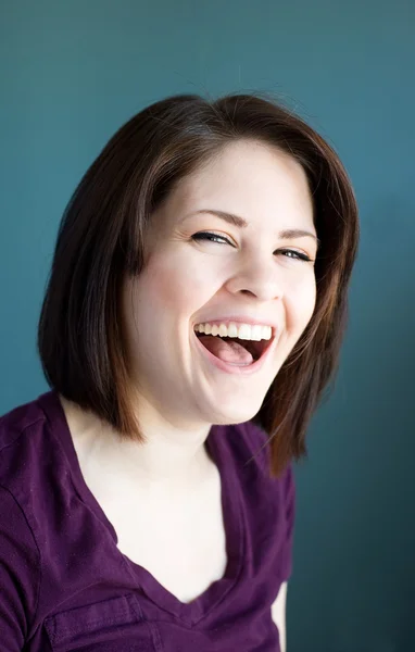 Śmiejąc się kobieta — Zdjęcie stockowe