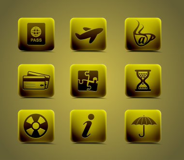 Travel icon set clipart