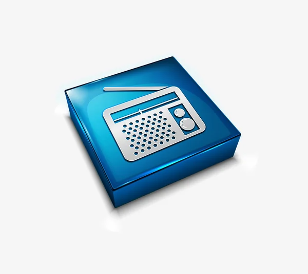 FM-radio web iconen — Stockvector
