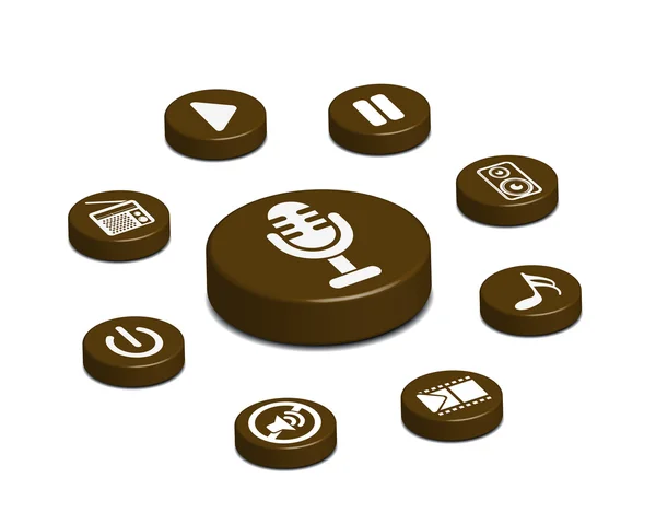 Coffee web button — Stock Vector