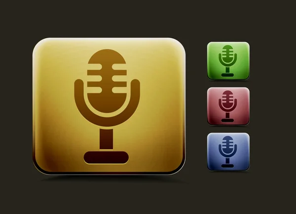 Conjunto de ícones de microfone — Vetor de Stock