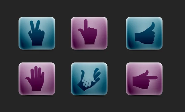 Ikone menschlicher Hände — Stockvektor