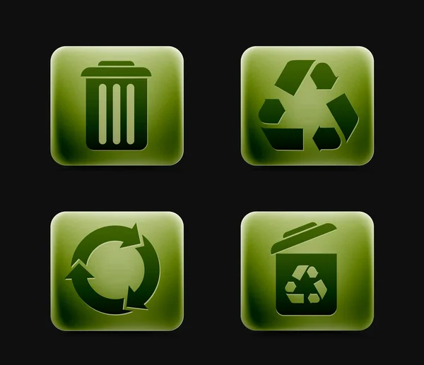 リサイクルアイコンセット — ストックベクタ