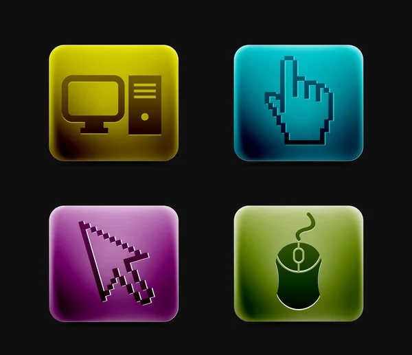 Computer icon set — Stock Vector