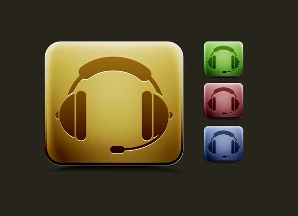 Kulaklık Icon set — Stok Vektör