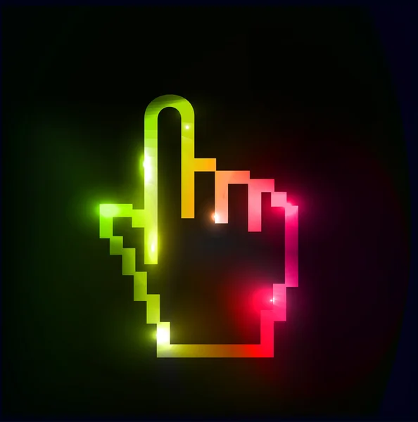 Kézzel egér szimbólum — Stock Vector