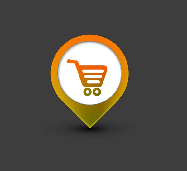 Glossy shopping icon — Stock Vector