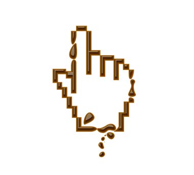 Chocolate hand cursor clipart