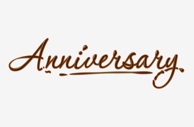 Chocolate anniversary text clipart