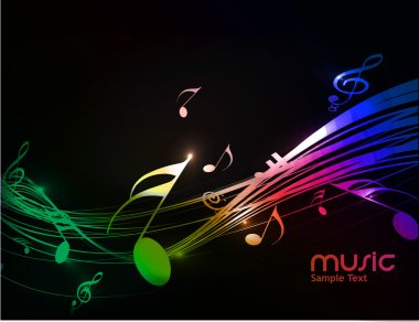 Musical notes background clipart