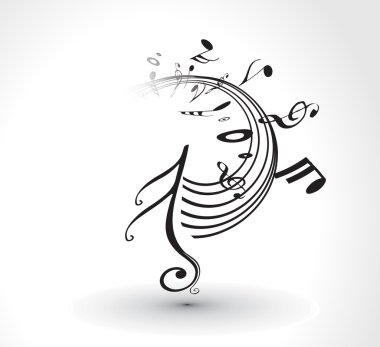 Musical notes background clipart