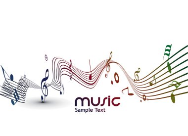 Musical notes background clipart