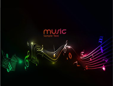 Musical notes background clipart