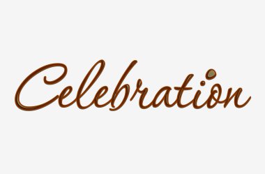 Chocolate celebtation text clipart