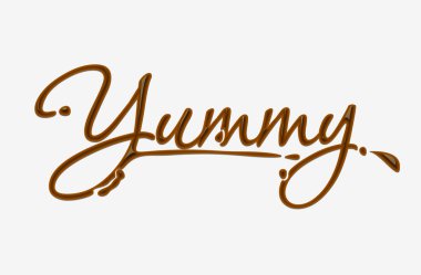 Chocolate yummy text clipart