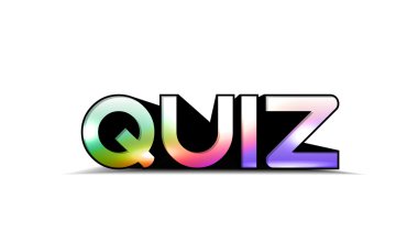 Colorful quiz text clipart