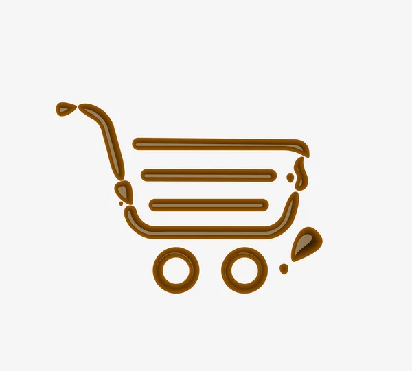 Ícone de compras de chocolate — Vetor de Stock