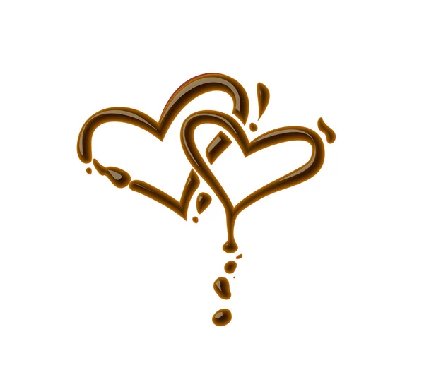 Corazón de chocolate — Vector de stock