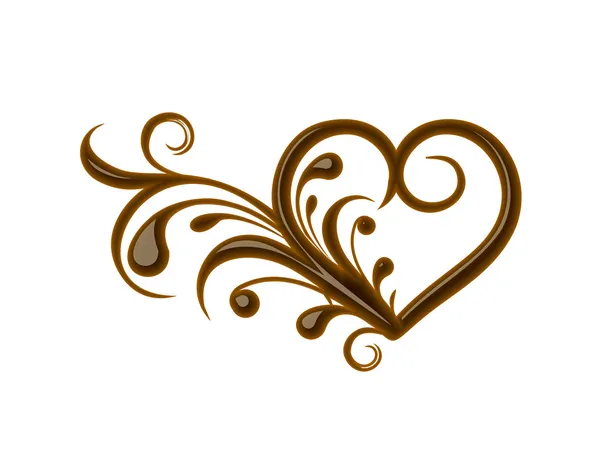 Coeur de chocolat — Image vectorielle