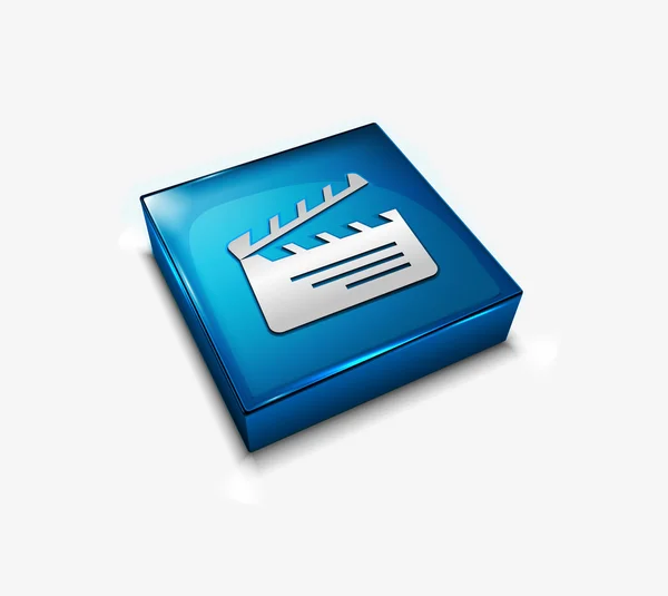 Clapper panneau icône web — Image vectorielle