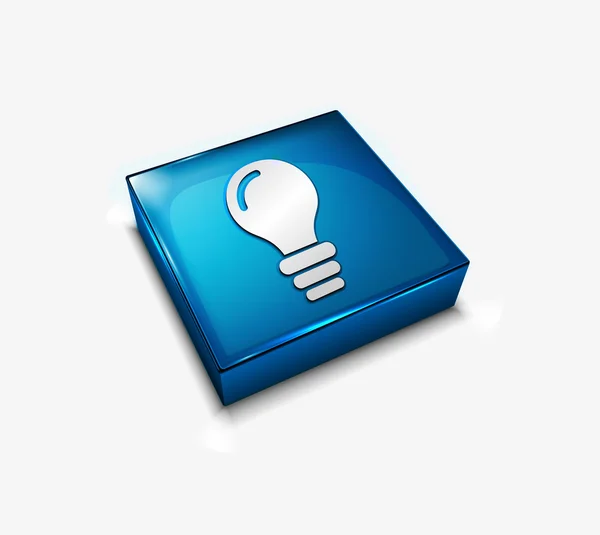 3d glossy bulb icon — Stock Vector