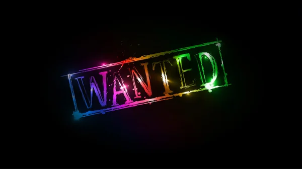 Wanted grunge colorful text — Stock Vector