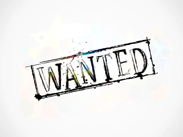 Wanted grunge Text — Stock Vector