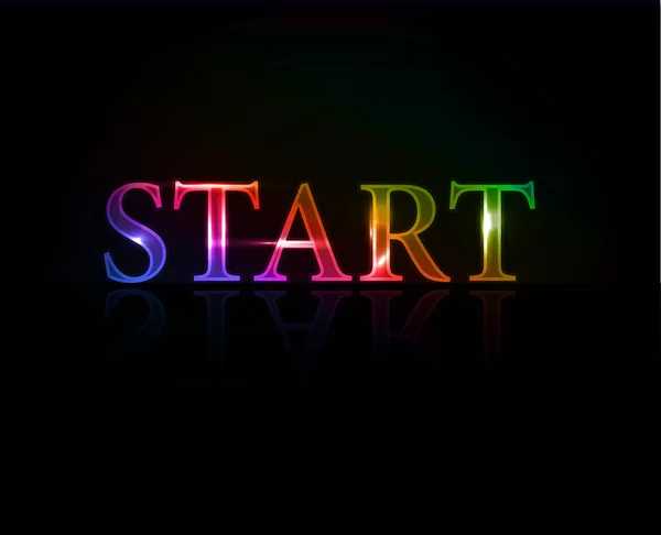 Start farbenfroher Text — Stockvektor