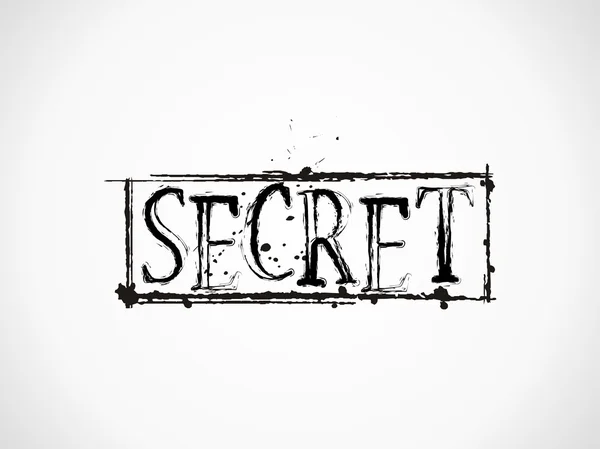 Secret Grunge Texte — Image vectorielle
