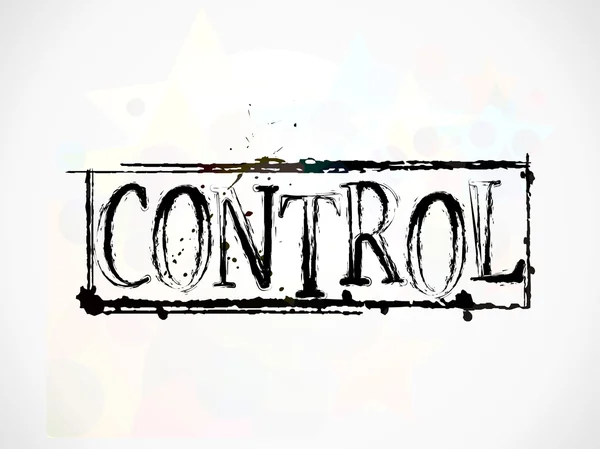 Control grunge Text — Stock Vector
