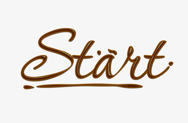 Chocolate starr texto — Vector de stock