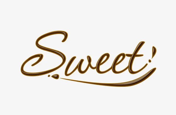 甘いチョコレートのテキスト — ストックベクタ