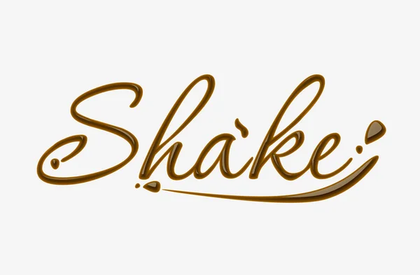 Choklad shake text — Stock vektor