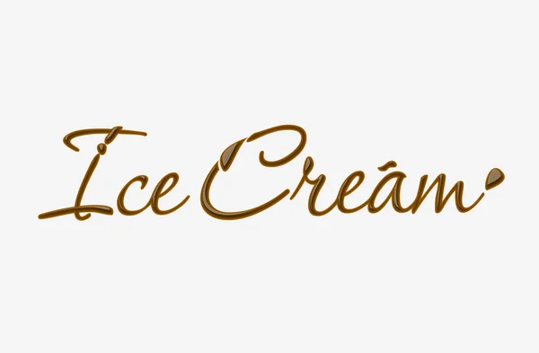 Texto de helado de chocolate — Archivo Imágenes Vectoriales