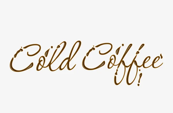 Čokoládové studené kávy text — Stockový vektor