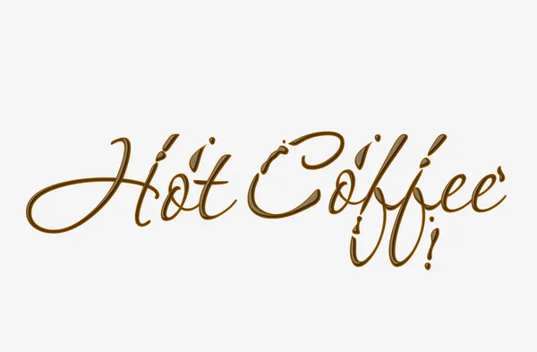 Csokoládé hot cofee szöveg — Stock Vector
