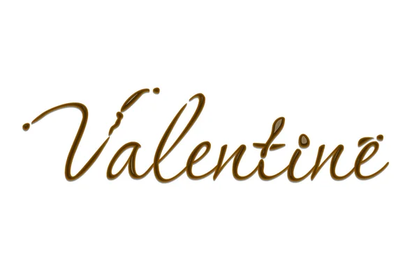 Choklad valentine text — Stock vektor