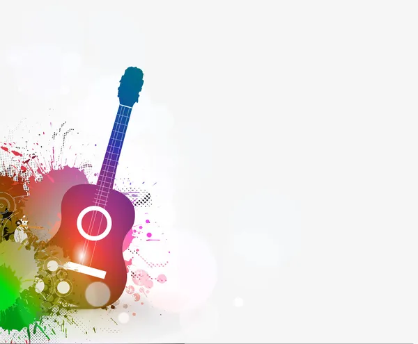 Conception de guitare Grunge — Image vectorielle