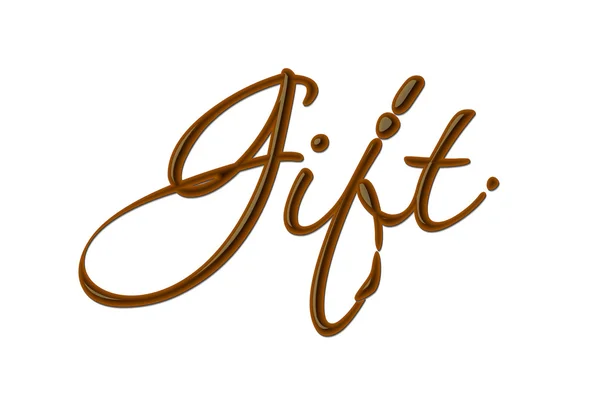 Texte cadeau chocolat — Image vectorielle