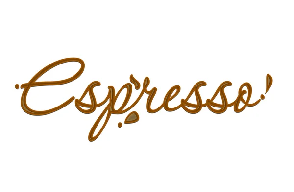 Chocolate espresso text — Stock Vector