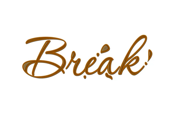Chocolate break text — Stock Vector